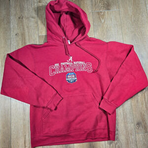 Vintage Alabama Crimson Tide Hoodie M Red 2011 BCS Champs NCAA Football Y2K